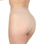 A.A UNDERWEAR Tai Ψηλό Κυλοτάκι φαρδύ λάστιχο  90% Cotton Σκούρο Μπεζ - Image 2