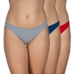 AA-UNDERWEAR String Cotton - Modal 3 τεμάχια Μπλε, Κόκκινο & Γκρι