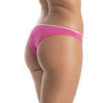 A.A UNDERWEAR Κυλοτάκι Brazil 90% Cotton ροζ με ασημί λάστιχο - Image 2
