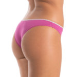 A.A UNDERWEAR Κυλοτάκι Brazil 90% Cotton μοβ με ασημί λάστιχο - Image 2