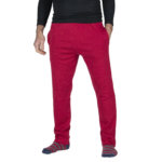 A.A UNDERWEAR Παντελόνι Πυτζάμας Plus με Τσέπες Ανδρικό  Interlock Μπορντό