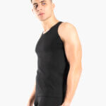 Α.A UNDERWEAR Φανέλα Αμάνικη Ανδρική Sport Slim 90% Cotton Μαύρο - Image 2
