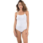 AA-UNDERWEAR Κορμάκι Λεπτή Τιράντα Cotton - Modal Λευκό