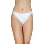 AA-UNDERWEAR Κυλοτάκι Bikini Δαντέλα Cotton - Modal 2 τεμάχια Λευκό