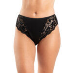 AA-UNDERWEAR Κυλοτάκι Τai Plus με απαλή δαντέλα Cotton - Modal Μαύρο