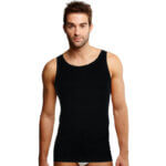 Α.A UNDERWEAR Ανδρική Φανέλα 100% Cotton  Μαύρο