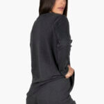 Α.A UNDERWEAR Πυτζάμα Γυναικεία Plus Ιnterlock Γκρι - Image 2
