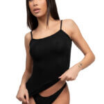 Α.A UNDERWEAR Φανελάκι Λεπτή Τιράντα γυναικείο Cotton - Modal Μαύρο