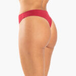Α.A UNDERWEAR String Plus Ψηλό Tai Cotton - Modal Μπορντό - Image 2