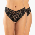 AA-UNDERWEAR Brazil δαντέλα 2 τεμάχια Μαύρο