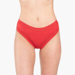 Α.A UNDERWEAR Midi Κυλοτάκι με Δαντέλα Cotton - Modal Κόκκινο - Image 3