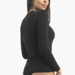 Α.A UNDERWEAR Μπλούζα Μακρυμάνικη Cotton - Modal Μαύρο - Image 2