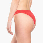 Α.A UNDERWEAR Κυλοτάκι Τάνγκα με λάστιχο Δαντέλα 2 τμχ Cotton - Modal Κόκκινο - Image 3