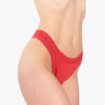 Α.A UNDERWEAR Κυλοτάκι Τάνγκα με λάστιχο Δαντέλα 2 τμχ Cotton - Modal Κόκκινο - Image 4