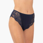 AA-UNDERWEAR Τai με Απαλή Δαντέλα 2 τεμάχια Cotton - Modal  Μπορντώ & Σκούρο Μπλε - Image 3