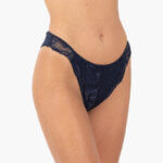 AA-UNDERWEAR Bikini Κυλοτάκι δαντέλα Cotton - Modal Σκούρο Μπλε