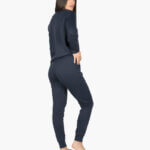 A.A UNDERWEAR Πιτζάμα Γυναικεία 100% Cotton Ιnterlock Μπλε - Image 2