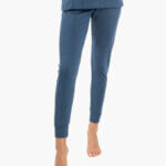 Α.A UNDERWEAR Πιτζάμα Γυναικεία Ιnterlock Blue Μελανζέ - Image 3