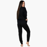 A.A UNDERWEAR Πιτζάμα Γυναικεία 100% Cotton Ιnterlock Μαύρο - Image 2