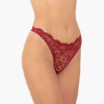 AA-UNDERWEAR String Κυλοτάκι Δαντέλα Cotton - Modal Μπορντώ
