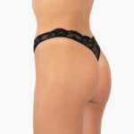 AA-UNDERWEAR String Κυλοτάκι Δαντέλα Cotton - Modal Μαύρο - Image 2