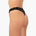 AA-UNDERWEAR String Ψηλό Κυλοτάκι Δαντέλα Μαύρο - Image 2