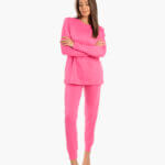 A.A UNDERWEAR Πιτζάμα Γυναικεία 100% Cotton Ιnterlock Ροζ - Image 3
