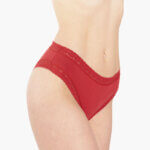 Α.A UNDERWEAR Midi Κυλοτάκι με Δαντέλα Cotton - Modal Μπορντό
