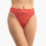 AA-UNDERWEAR String Ψηλό Κυλοτάκι Δαντέλα Κόκκινο