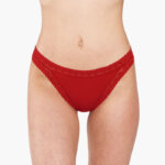 Α.A UNDERWEAR Κυλοτάκι Τάνγκα με λάστιχο Δαντέλα Cotton - Modal Μπορντό