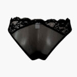 AA-UNDERWEAR Brazil Κιλοτάκι Τούλι με Δαντέλα, Μαύρο - Image 3