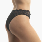AA-UNDERWEAR Brazil Κιλοτάκι Τούλι με Δαντέλα, Μαύρο - Image 2
