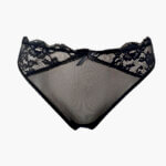 AA-UNDERWEAR Brazil Κιλοτάκι Τούλι με Δαντέλα, Μαύρο - Image 4
