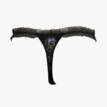 A.A UNDERWEAR String Μαύρο με Διάφανο Ύφασμα και Δαντέλα - Image 3