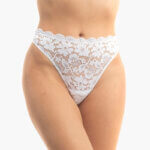 AA-UNDERWEAR String Ψηλό Κυλοτάκι Δαντέλα Λευκό