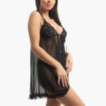 Α.A UNDERWEAR Babydoll από Διάφανο Ύφασμα και Δαντέλα