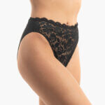 A.A UNDERWEAR Κιλοτάκι ψηλό Lace Cotton - Modal Μαύρο - Image 3