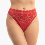 A.A UNDERWEAR Κιλοτάκι ψηλό Lace Cotton - Modal Κόκκινο