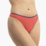 A.A UNDERWEAR Κυλοτάκι String 90% Cotton Κοραλί με Μπλε λάστιχο - Image 3