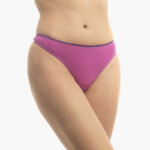 A.A UNDERWEAR Κυλοτάκι String 90% Cotton Μοβ με Μοβ λάστιχο - Image 3
