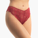 AA-UNDERWEAR Brazil Lace Plus Κιλοτάκι Μπορντό - Image 4