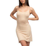Α.A UNDERWEAR Φόρεμα Μεσοφόρι Viscose, Μπεζ