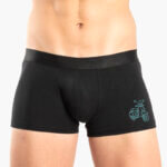 AA-UNDERWEAR Boxer Ανδρικό cotton-modal Μαύρο με στάμπα Vespa - Image 3