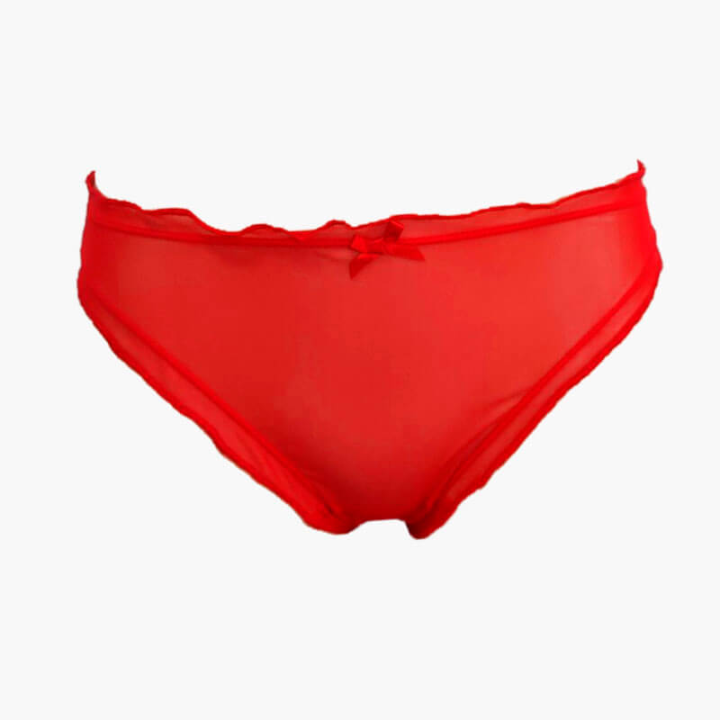 513-red-BACK-2LOW AA-UNDERWEAR Brazil Κιλοτάκι Φρου-Φρου από Τούλι, Κόκκινο - Image 1