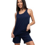 A.A UNDERWEAR Πιτζάμα Γυναικεία 100% Cotton Μπλε