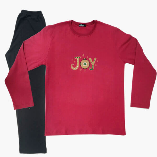 AA UNDERWEAR Πυτζάμα Ανδρική Interlock Christmas Joy