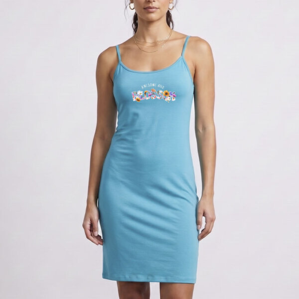 A.A UNDERWEAR Νυχτικό Λεπτή Τιράντα 100% Cotton Τυρκουάζ Blossom (Αντιγραφή)