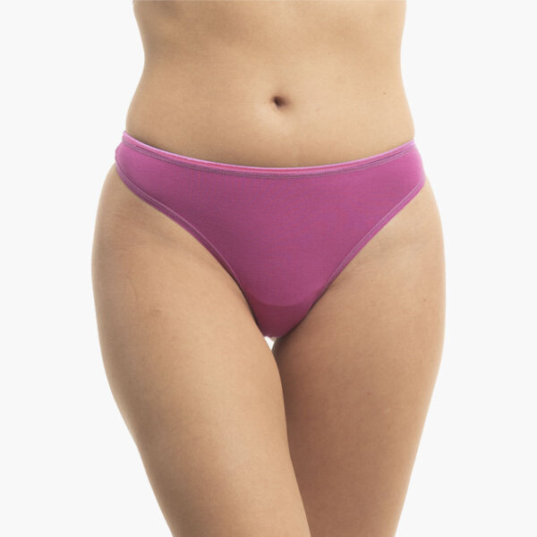 A.A UNDERWEAR Κυλοτάκι String 90% Cotton Μοβ με Ροζ λάστιχο